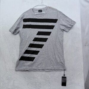 Emporio Armani T Shirt Mens XL Gray 7 Logo Graphic Casual